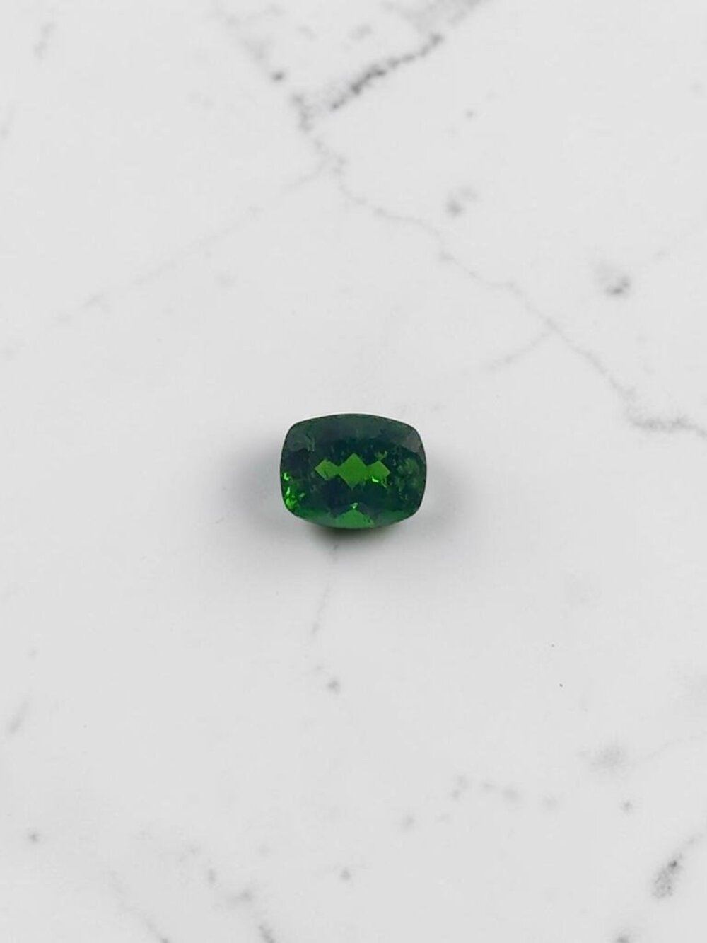 1.35 Carat Cushion Cut Chrome Diopside Gemstone - Live Show Listing